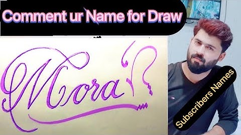 How to Write with Cut Marker | Mora Name Signatures | #mora  #englishcalligraphy #shorts