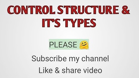 2nd year computer class ||| Lecture#19 ||| Control structure & it