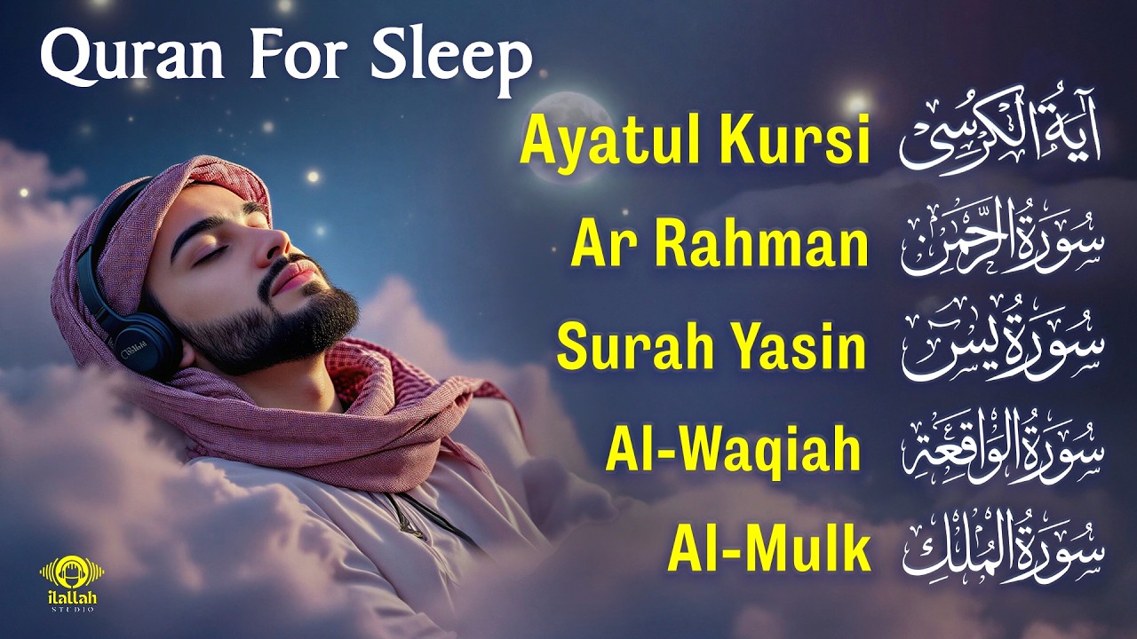 Soothing Quran for Deep Sleep | Al-Fatiha,Ayatul Kursi,Surah Rahman, Al-Mulk, Yasin, - By Alaa Aqel