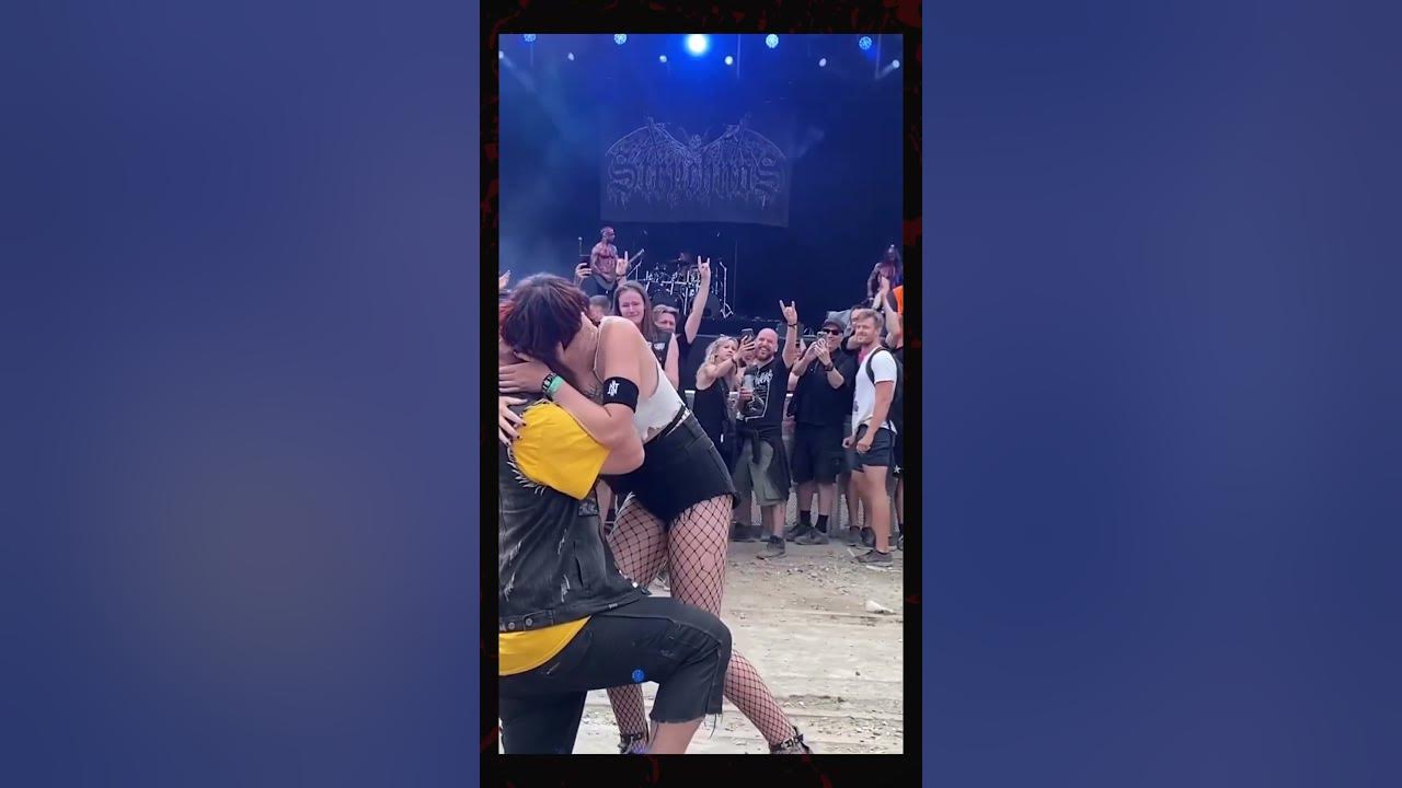 Metal Proposal: Dude PROPOSES Mid Mosh Pit - YouTube