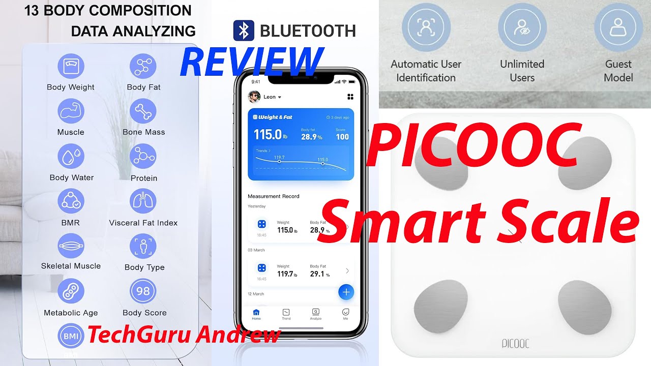  PICOOC Digital Bathroom Scale Basic & Mini Pro Smart Scale :  Health & Household