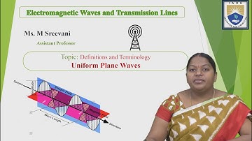 Uniform Plane Waves Definitions and Terminology by Ms. M Sreevani