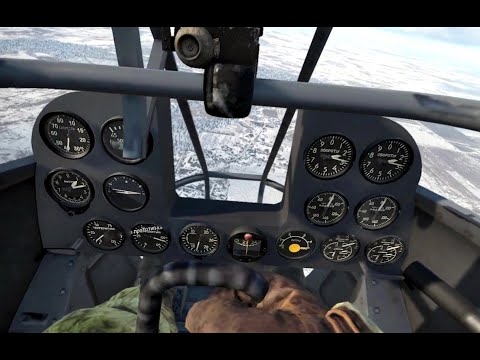 Видео: Первый бой на Як-2 КАББ в VR шлеме, War Thunder. Учусь играть по приборам без интерфейса.