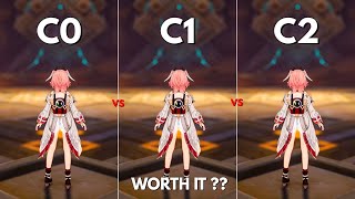 Is C2 Linnea Worth It ?? Comparison C0 Vs C2 Genshin Impact