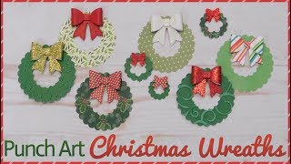 Punch Art Christmas Wreaths