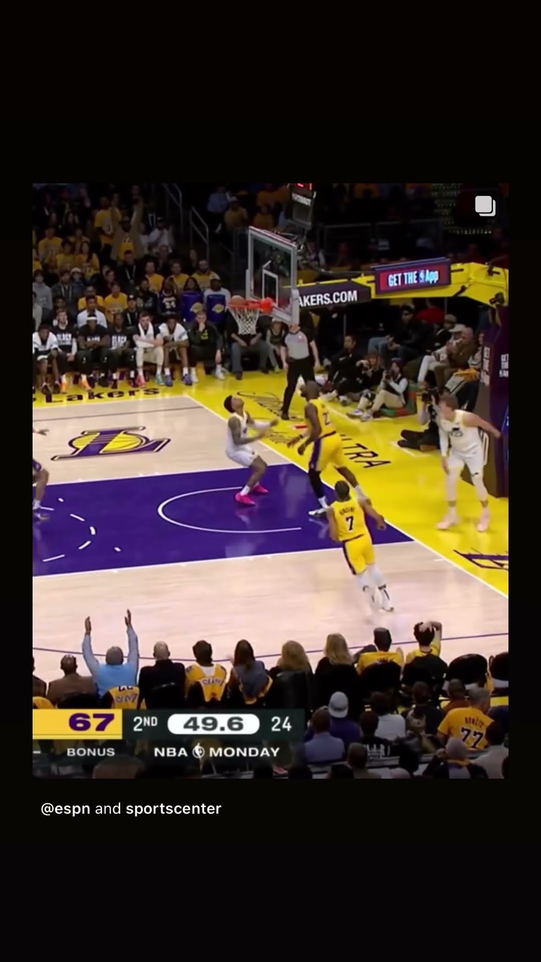 Luka full court pass to LeBron #hoodnews #lukadoncic #kingjames #lakers #trending #viralvideo #how