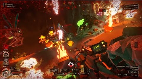 Deep Rock Galactic -- Magma Mactera Meltdown (Doubled Enemies + Twitch Integration) | Gunner POV