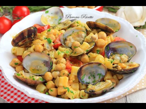 Pasta con ceci e vongole: cremosa, saporita ... un piccolo capolavoro di bontà!