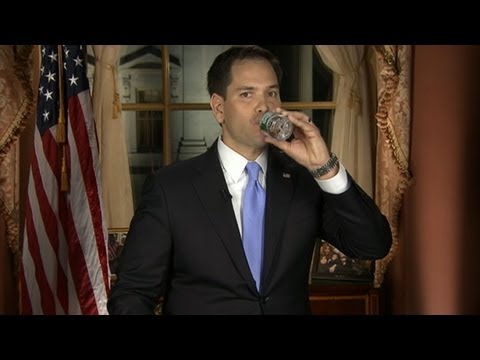Marco Rubio Pauses Speech for Water Break
