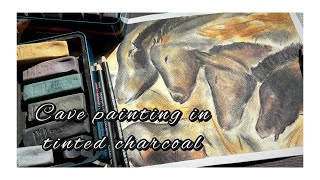 Recreating prehistoric art 🐎 Chauvet cave paintings 💕 charcoal & graphite by Gabriella Rita Art 264 views 8 months ago 14 minutes, 31 seconds