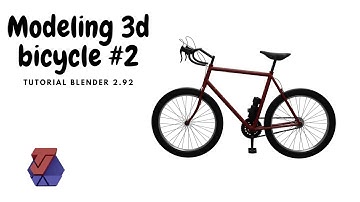 tutorial blender 2.92: modeling 3d bicycle part#2