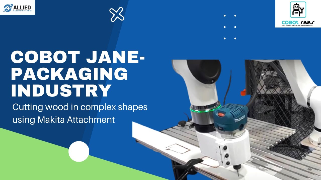 Cobot Jane w/ Makita cutting wood