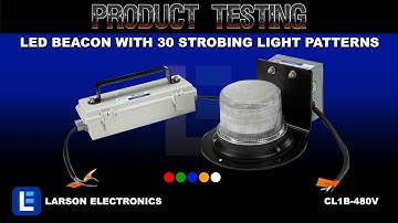 Class 1 LED Beacon with 30 Strobing Light Patterns - Permanent Surface Mount - 1440 Lumens - 480V