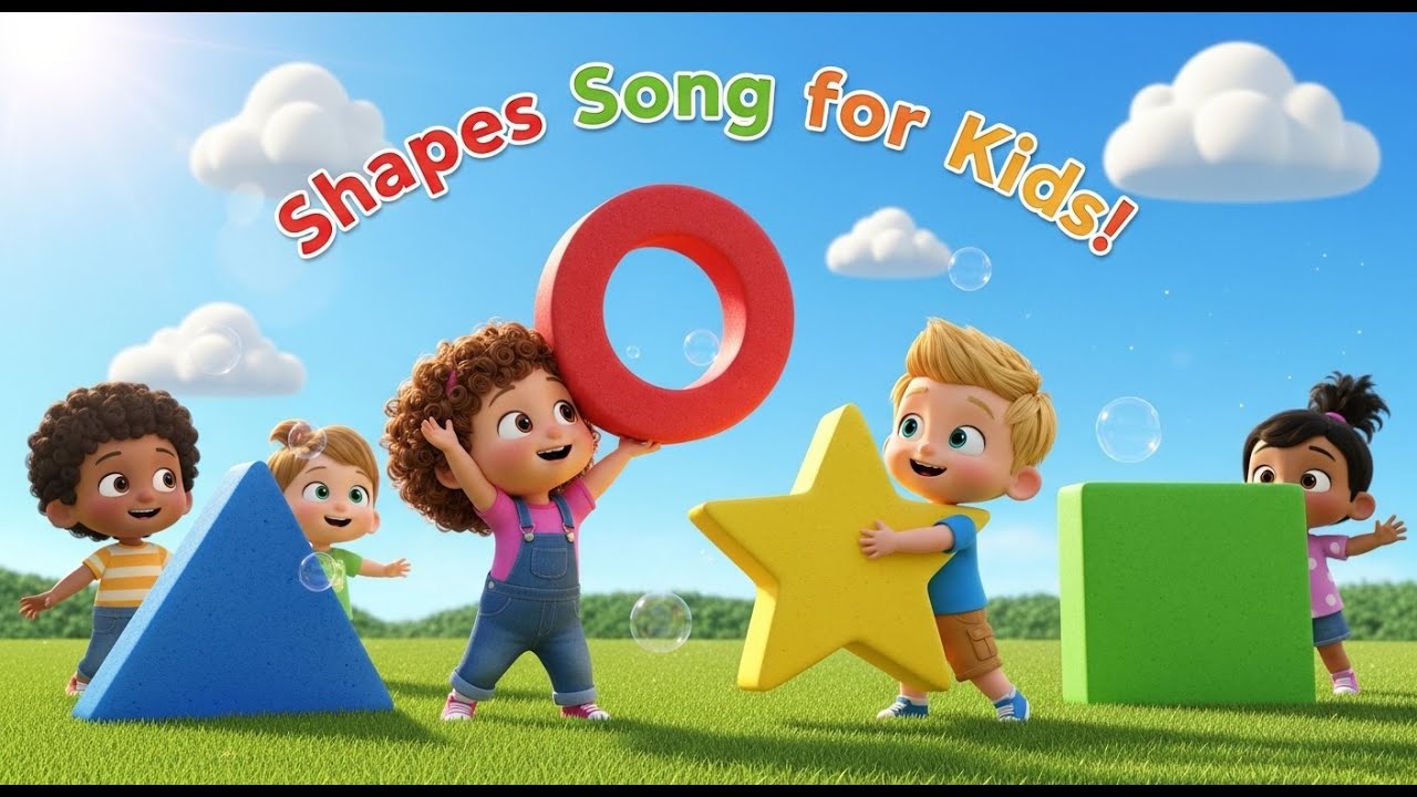 Shapes Song for Kids | Learn Shapes with Fun Animation | Preschool Learning Video 🔵🔺⭐