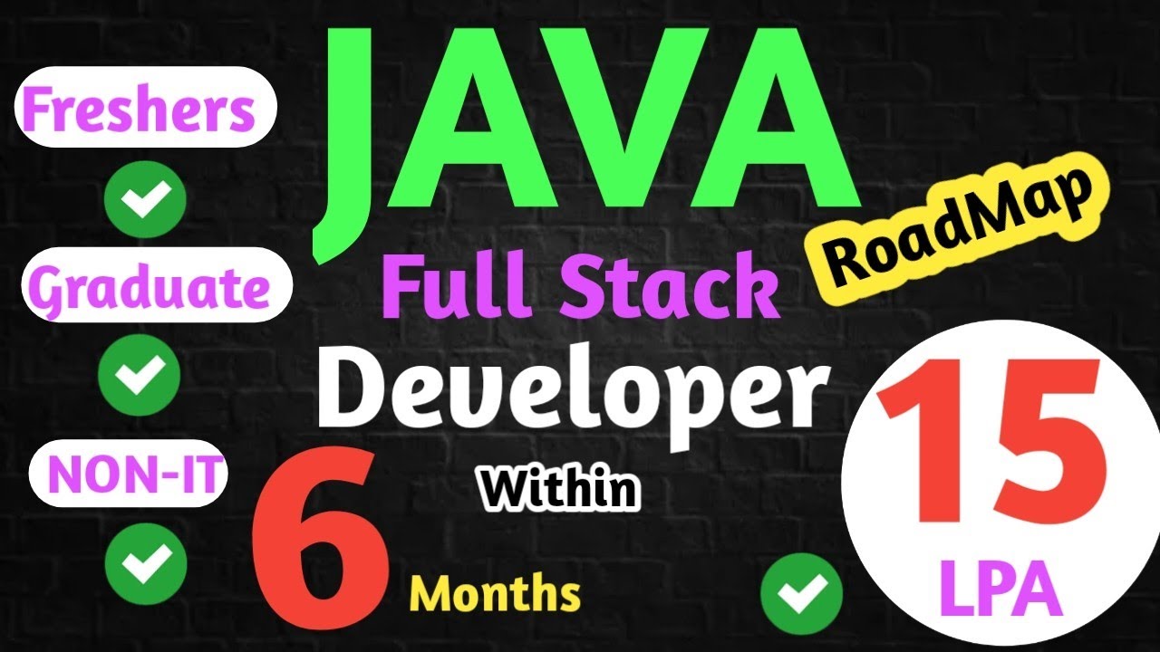 Become A Java Full Stack Developer | RoadMap for Freshers | Graduate ...