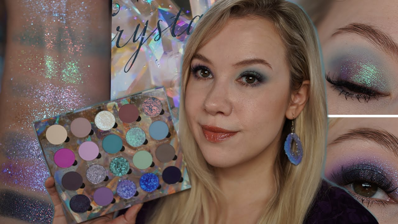 Палитра теней Bella Beaute Bar Crystallize | Подробные образцы и 2 образа