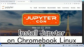 Install Jupyter on Chromebook Linux screenshot 1