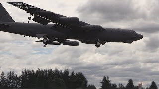 USAF B-52 landing at YXX - Abbotsford Airport 2015