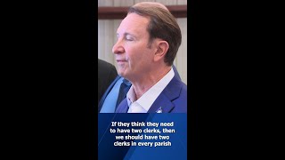 Gov. Jeff Landry weighs in on a bill that would eliminate the criminal court clerk and shrink jud...