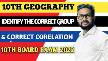 10th Geography Identify the Correct Group and Correct Corelation | JR Tutorials