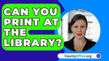 Can You Print At The Library? - CountyOffice.org