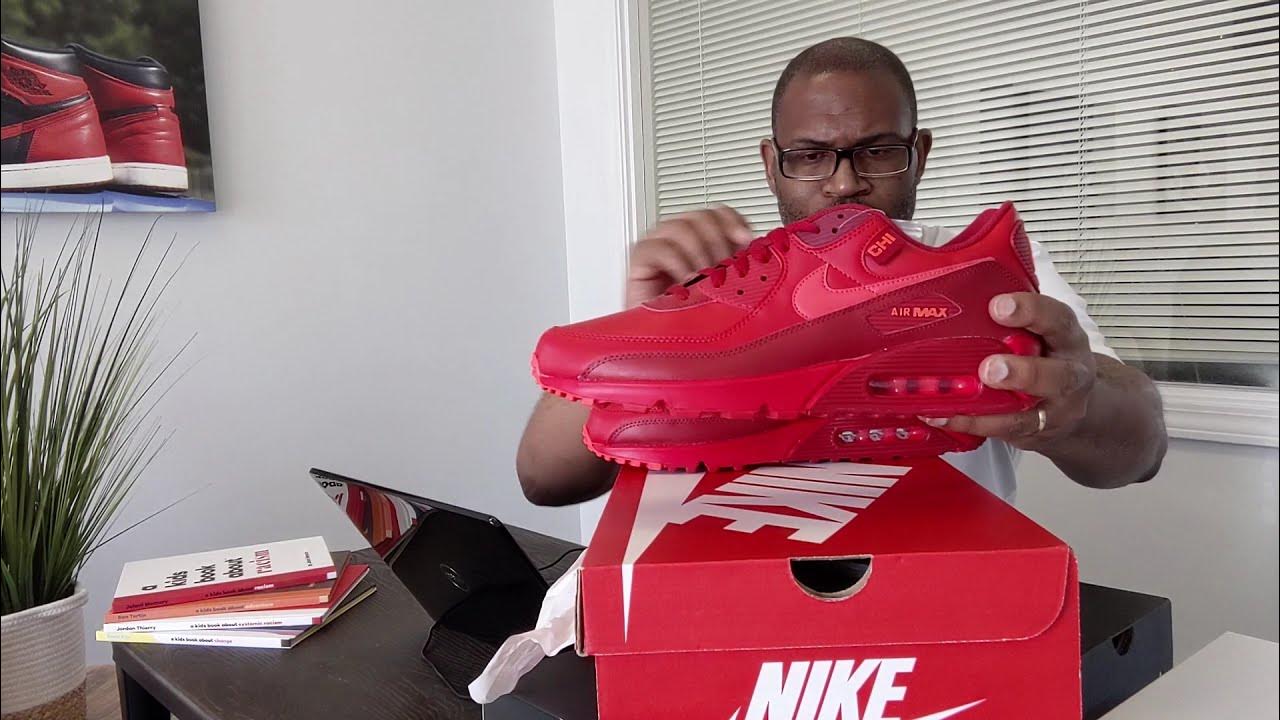 Nike Air Max 90 Chicago University Red/Bright Crimson - YouTube