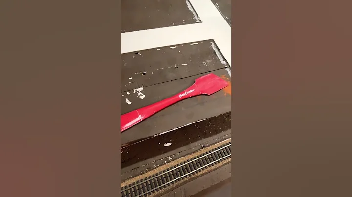 Modeling Roads.#hoscale #modeltrains #trainlayout #diorama #shorts.