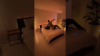 Our Hero Table Lamp packs a big smart-light punch! #WiZLighting #CozyBedroom #SmartLighting