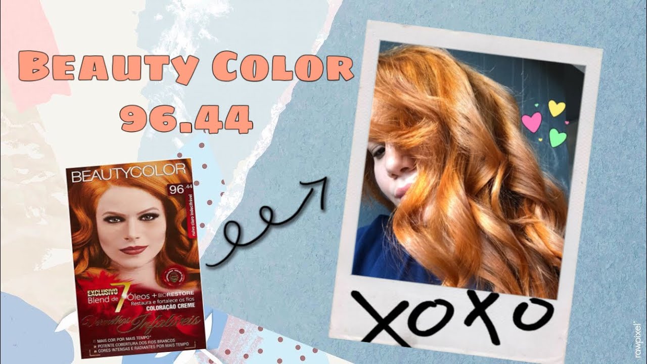 Pintei o meu cabelo com a tinta Beauty Color 96.44