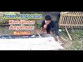 Proses pengecatan kerajinan anyaman bambu bpkmasta