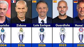 Every Champions League Winning Manager (1956–2026)
