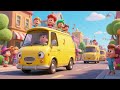 Yellow Van Parade 🚐✨ | Bright Vehicle Parade Song for Kids