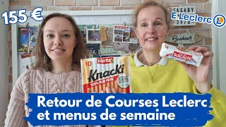 Retour de Courses Leclerc 🛒 avec prix et menus de semaine