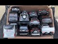 Vamos a recoger coches de modelo de fundición negra: Mercedes,Toyota,Chevrolet,buses,Lexus y Alphard