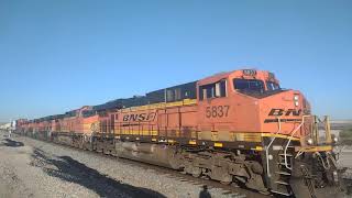 EB BNSF Domestic Intermodal/Port Stack Train In Helendale Ca! #bigbossrailfanner