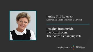 Janine Smith - Insights from inside the Boardroom: The Changing Role of the Board