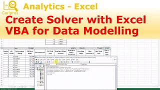 How To Create Solver With Vba For Data Modelling