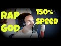 "Rap God" Fast Rap - Trying 150% Speed "cover"