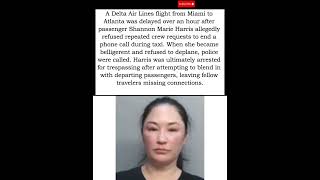 Woman Arrested After Refusing to Hang Up Phone on Delta Flight,Causing One-Hour Delay#deltaairlines