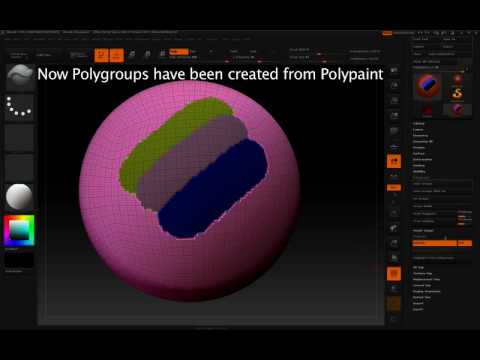 how to create a polygroup from a mask zbrush