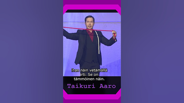 Taikuri Aaro Sorva ja narutemppu. Hauskaa ohjelmaa juhliin.