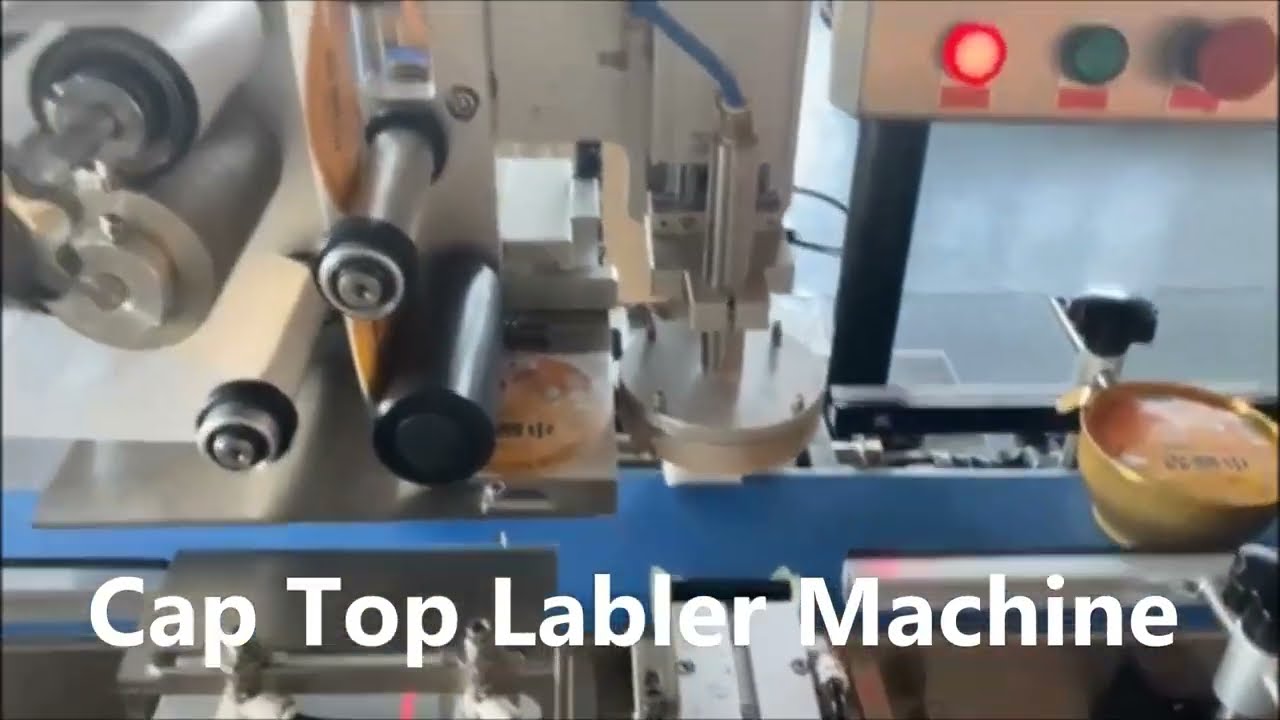 Bottle Top Labeler Machine, Cap Top Labeling Machine,Automatic Jar Top Cap Labeling Machine Factory