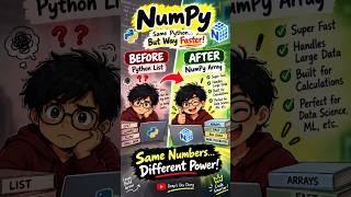 Python List vs NumPy Array ⚡ The Difference You MUST Know! #shorts