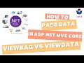 How to pass primitive data and abstract data in asp.net mvc core using viewbag and viewdata? | ottit