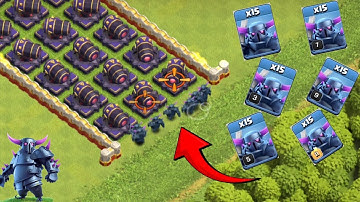 Max cannon base formation vs every level pekka clashofclans