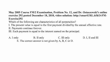 Exam FM exercise for June 10, 2019