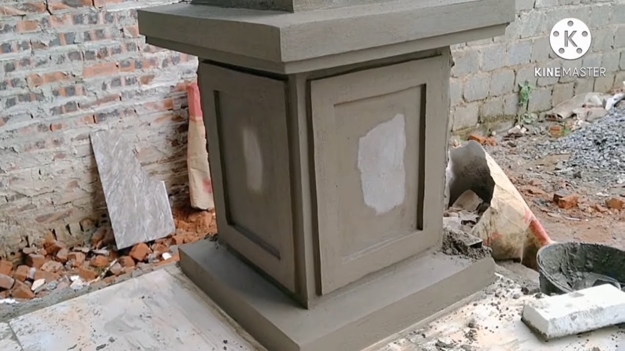 Trang Trí Chân Cột Vuông Đẹp .Beautiful Square Pillar... - youtube
