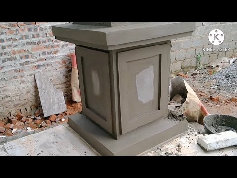 Video Trang Trí Chân Cột Vuông Đẹp .Beautiful Square Pillar... - youtube