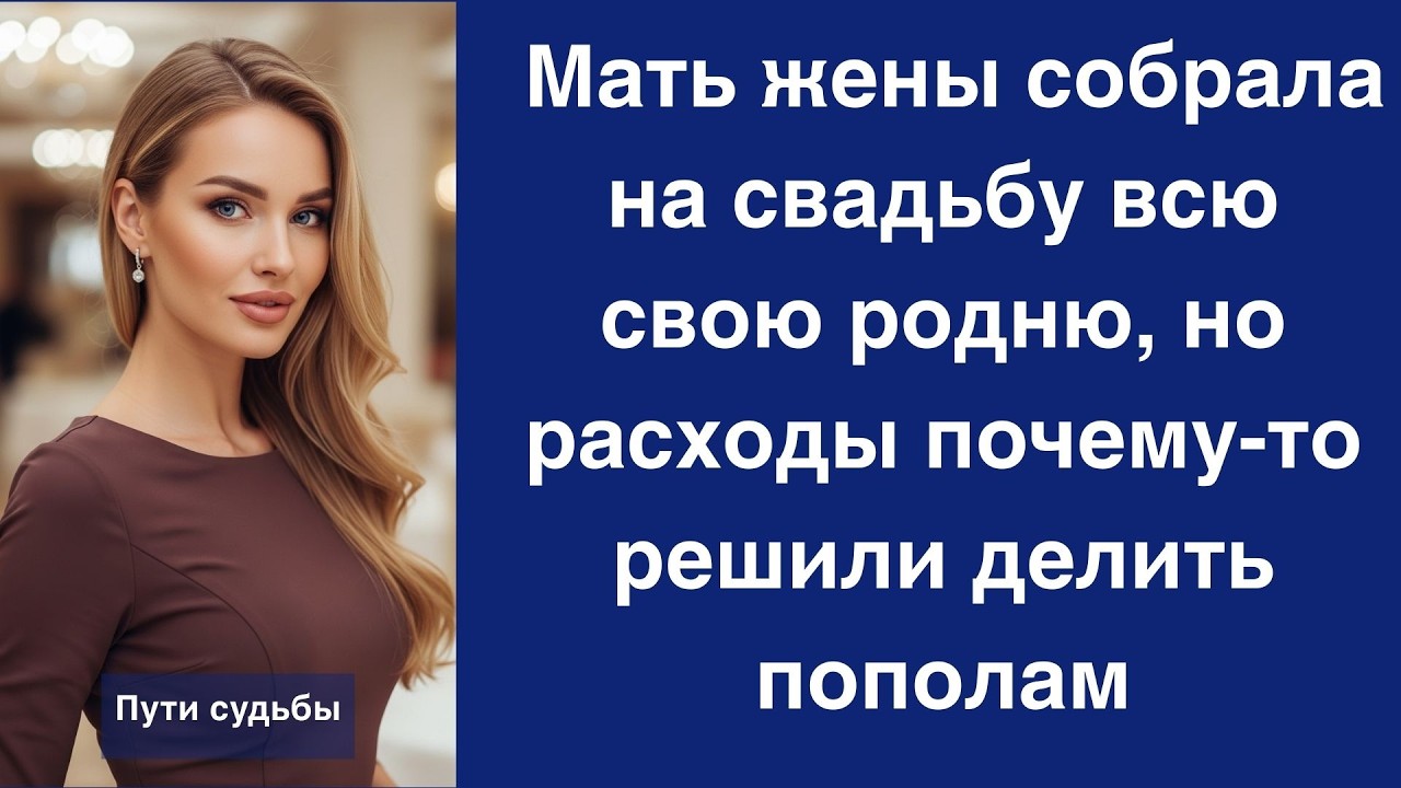 Мать жены собрала на свадьбу всю свою родню, но расходы почему то решили делить пополам