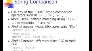 SQL Virtual Lecture Part 1